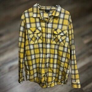 LRG Lifted Research Group Men's Plaid XL  Long-Sleeve Button-Up - Vintage / Rare